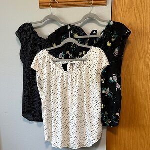Lauren Conrad Short Sleeve Blouse Set - 3 - women’s size Large